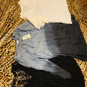 3 beachy light shirts for summer. One is torrid